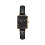 Daniel Wellington Quadro Rose Gold Leather Black